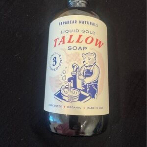 Papabear Naturals Liquid Gold Tallow Soap-16 oz only 3 ingredients!GREAT for you